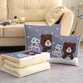 Dual-purpose pillow and quilt, advertising gift, air-conditioning quilt, office car nap pillow, side sleeping home cartoon