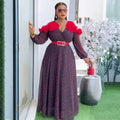 european and american  cross-border e-commerce new hepburn retro french style women's plus size polka dot dress