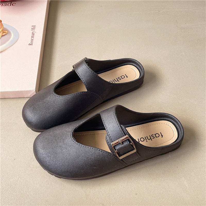 2025new arrival baotou slippers for women summer popular ins lazy western style sweet fairy style one-line sandals for women
