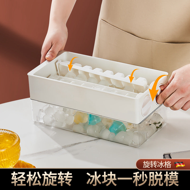 One bite summer household refrigerator large-capacity ice storage box ice box commercial wholesale ice mold rotating ice grid