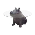 Designer stylish creative popular animal hippopotamus coffee table living room for home italian normcore tempered glass small coffee table