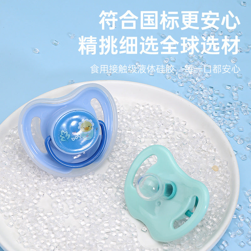 English card baby print pacifier cartoon silicone sleeping pacifier newborn baby comfort pacifier