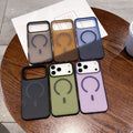 New premium corrugated texture 2-in-1 case for apple 17 pro max, iphone 16 matte magnetic case