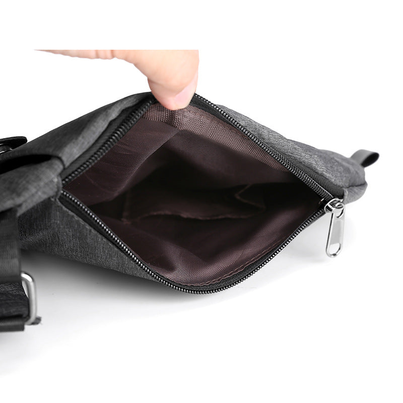 New fashion outdoor sports breast bag trendy men's commuting shoulder bag large capacity multi-layer portable messenger bag