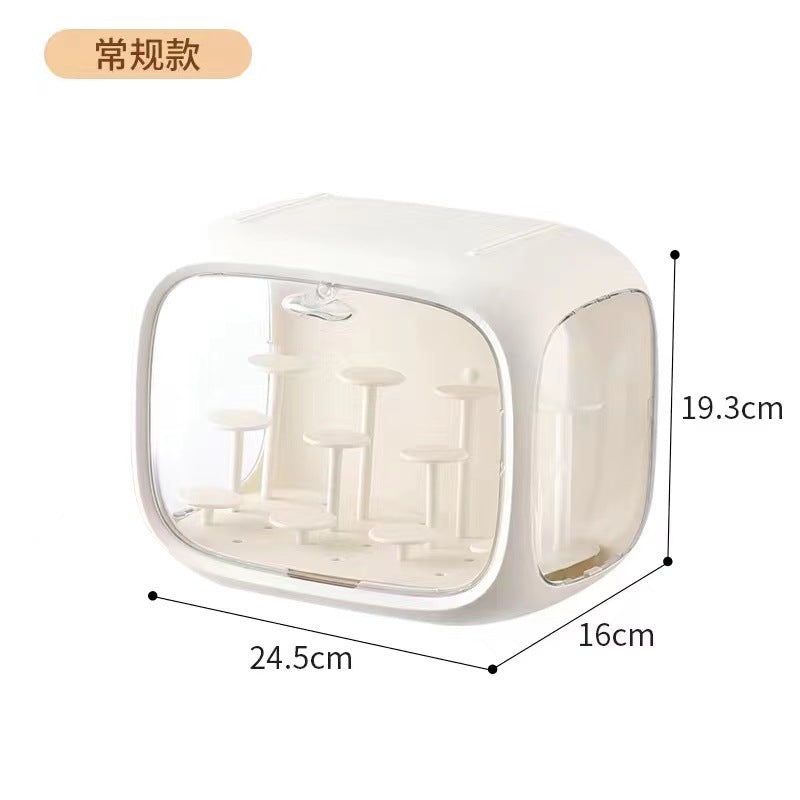 Blind box new POP MART figure storage box with lamp desktop display stand acrylic cartoon plastic space capsule