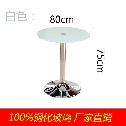 Tempered glass round table minimalist coffee table balcony lounge negotiation table small apartment coffee table discussion table and chairs free shipping