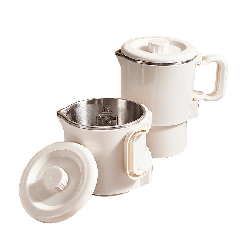 Foldable water kettle, cross-border electric kettle, mini portable stainless steel kettle, travel & business trip thermos kettle