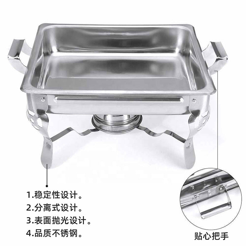 Manufacturer stainless steel dining stove detachable buffet stove grilled fish plate hotel restaurant food heating alcohol stove cross-border