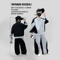Boys' spring/autumn outfit set,  new collection, mid-to-large size, autumn boys' activewear, kids' color block sweatshirt, stylish
