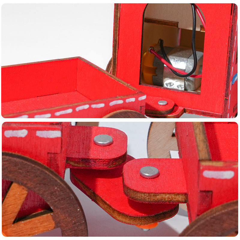 Load train, science and technology small production, primary school students' transportation, cognitive handmade DIY creative science experimental materials