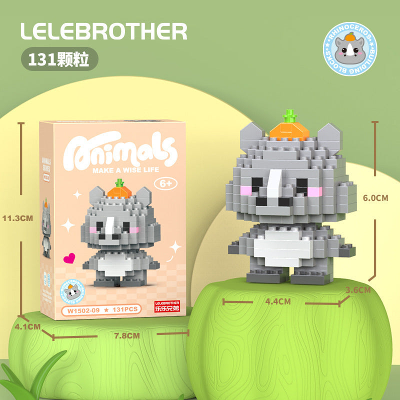 Compatible with lego animal friends series cartoon figurines, educational building blocks, children's bricks, street vendor toys, wholesale gifts