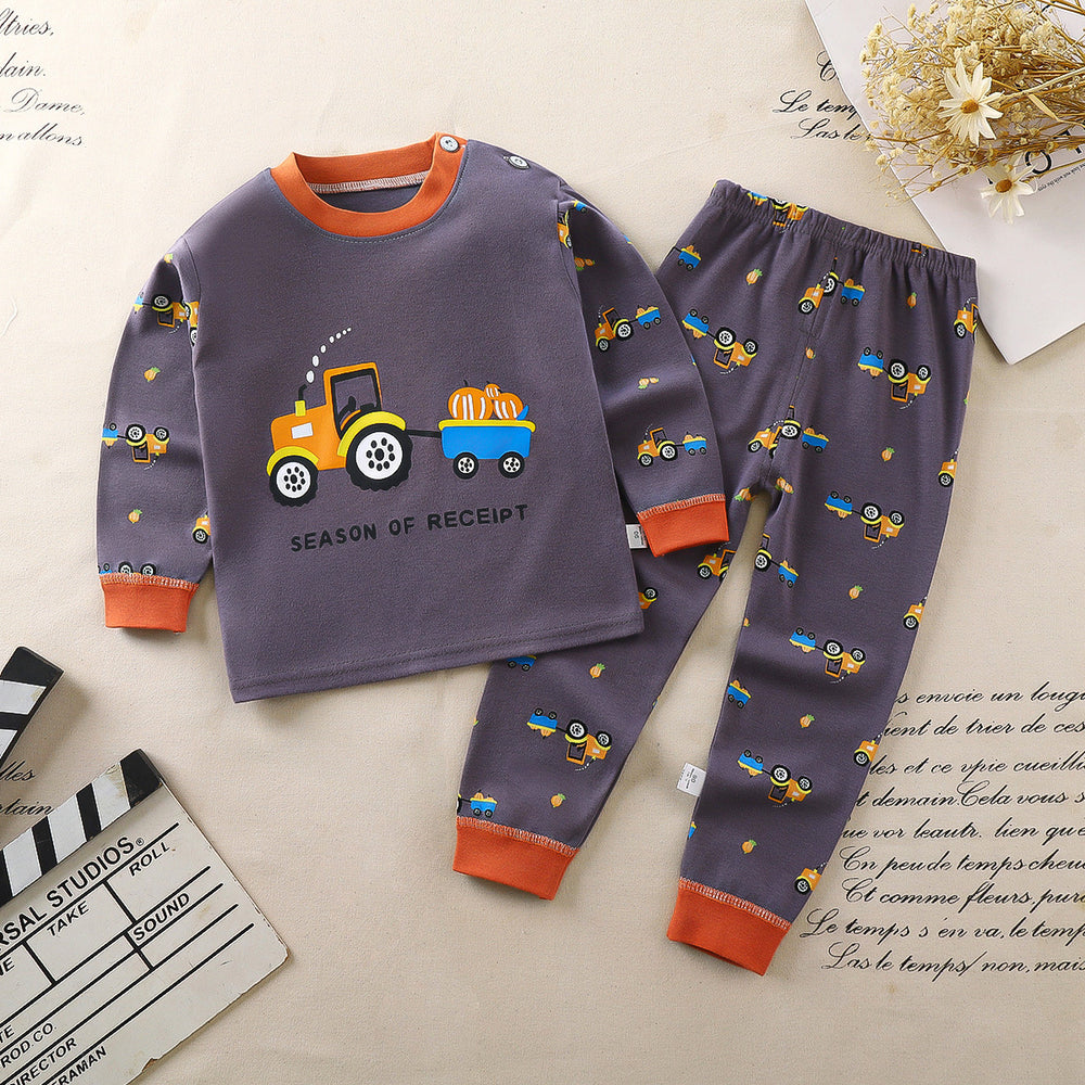 Kids' cotton pajama set - girls' & boys' thermal underwear - wholesale children's home wear