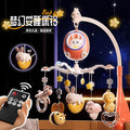 baby crib mobile toy, 0-1 year old baby musical rotating bedside bell, newborn crib hanging rattle night light