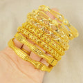 middle eastern women's charm flower bracelet 24k dubai ethiopian san francisco bridal jewelry party