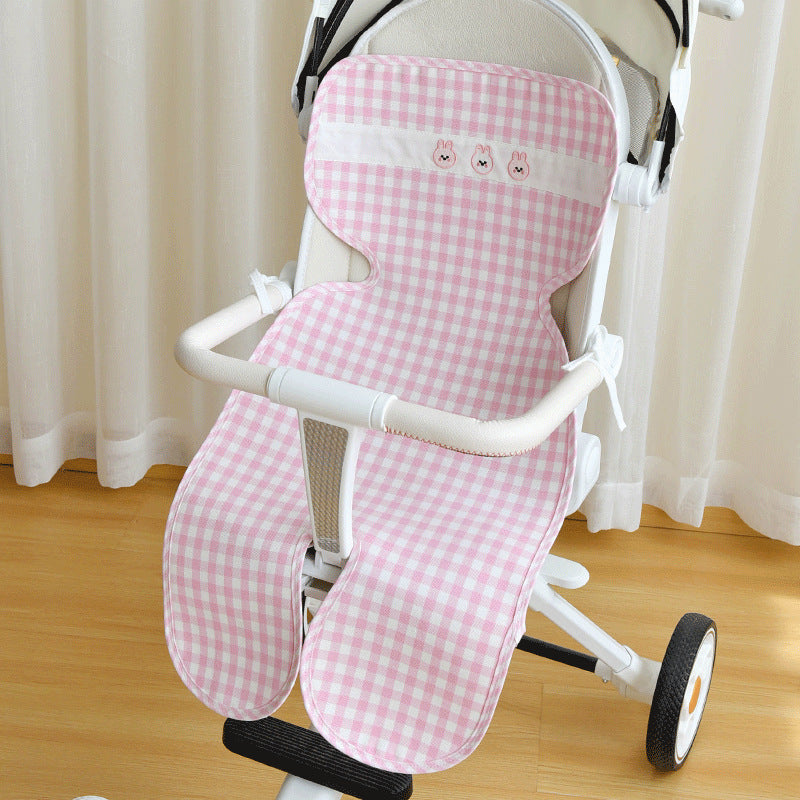 Baby stroller, ramie Tencel mat, baby dining chair seat, sweat-absorbing and breathable universal cool cushion in summer