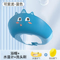 Triceratops shower cap-blue+shampoo brush+water thermometer