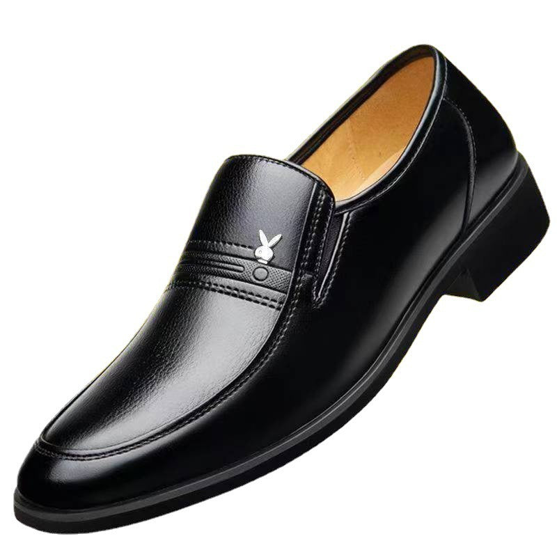 【ready to ship】new men's leather shoes - business casual, genuine soft leather, anti-slip soft sole, comfortable shoes for middle-aged and elderly men