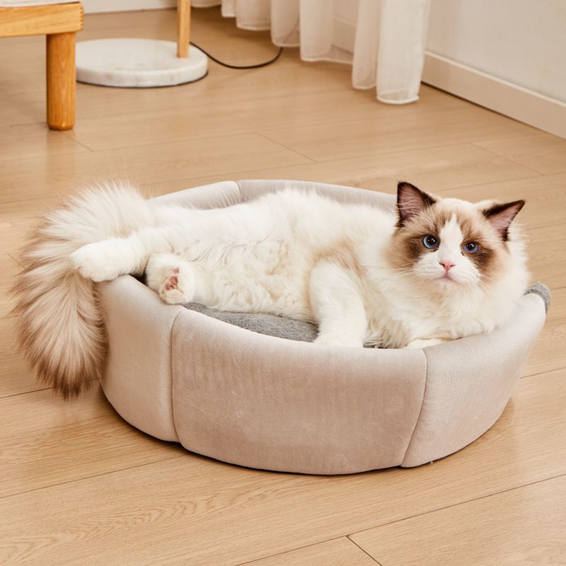 Cat bed - all-season foldable cat house, warm enclosed bed, trendy detachable & washable dog bed, pet supplies
