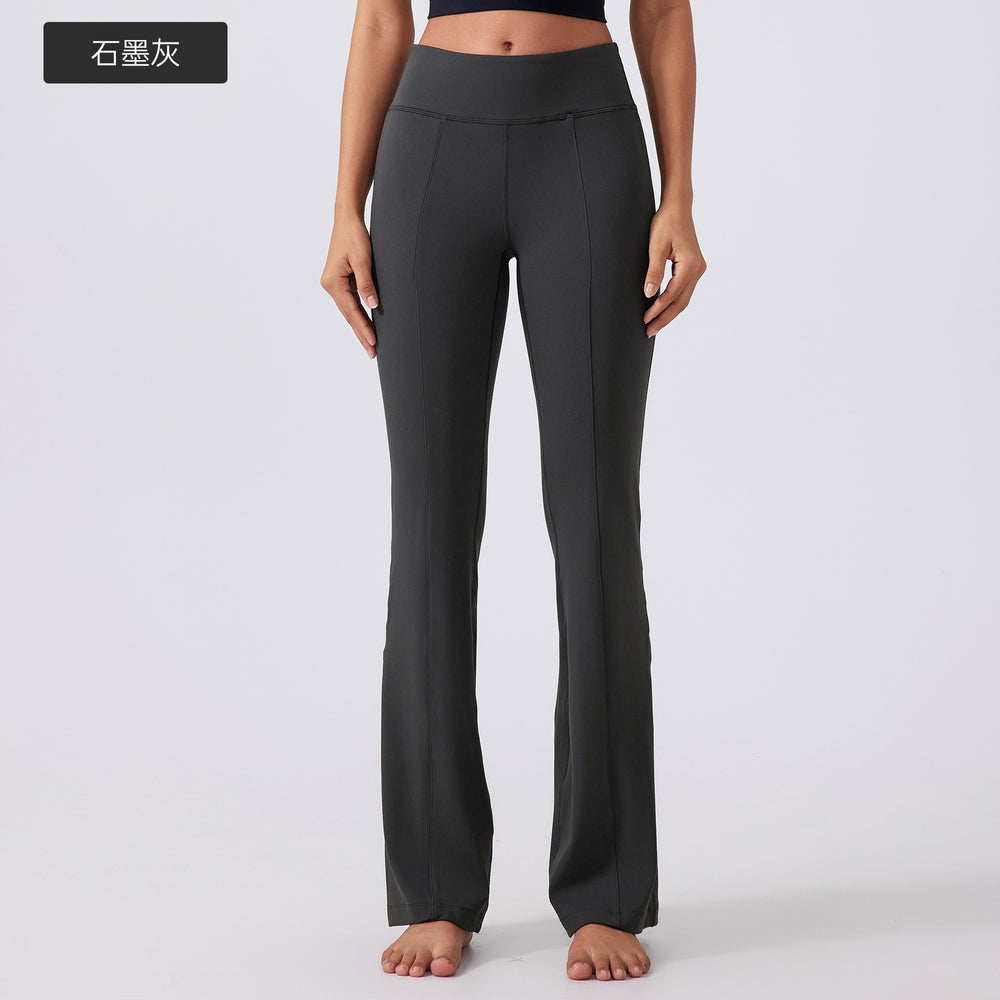 New women's high-waisted yoga pants - tummy control, hip lifting, casual wide leg flare leggings for outdoor wear, sports, fitness, and yoga - daw185