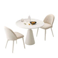 Cream style slate round table accessible luxury negotiation table and chair combination for home living room casual reception table and chair package wholesale