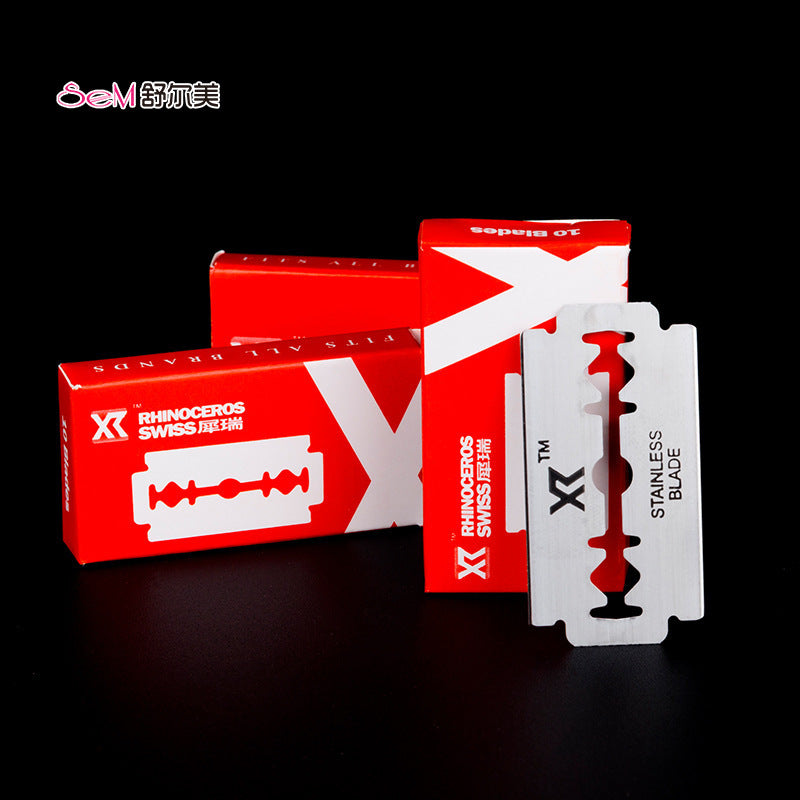 Authentic xirui stainless steel razor blades - classic manual shaving blades, double-sided blades for barbershop use