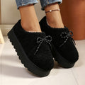 Wholesale women's plus size winter  new fleece-lined ankle boots with straps and thick soles - wool, fleece, and cotton snow boots
