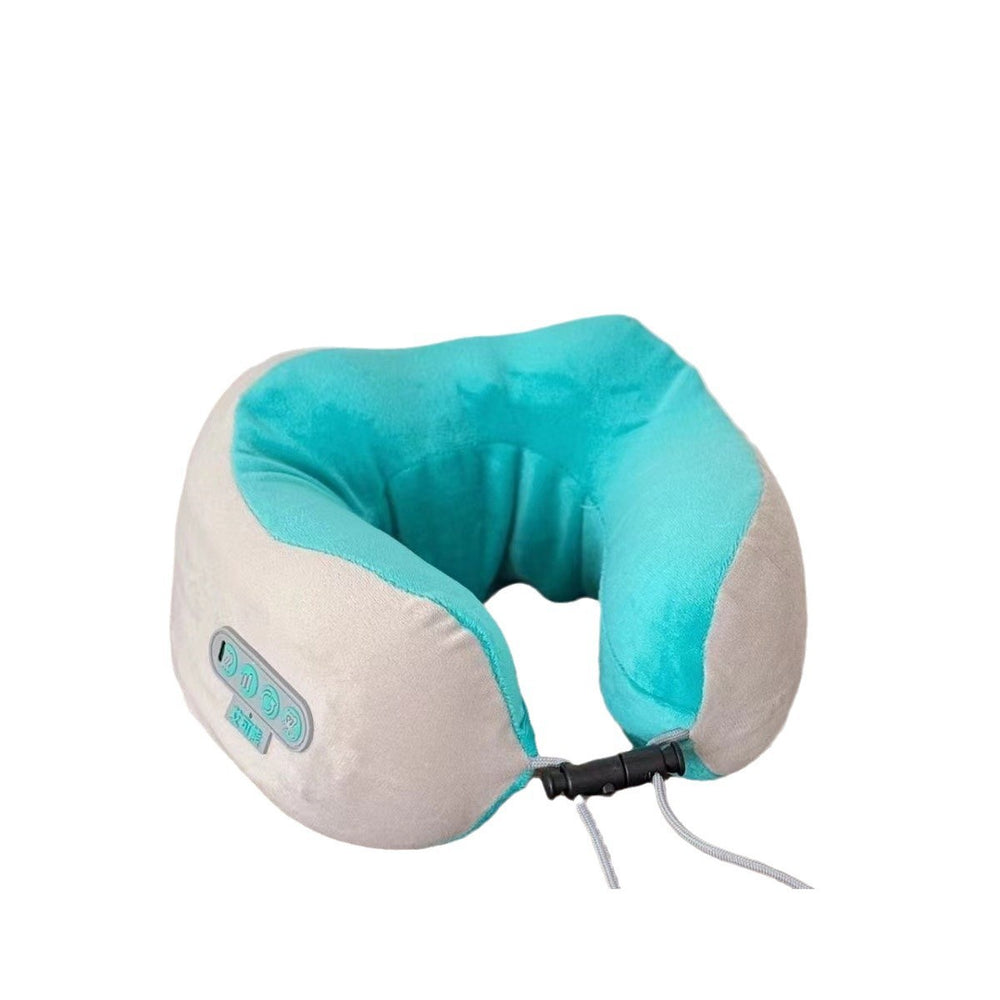 Aiko bear u-shaped massage pillow - multifunctional vibration, heating, percussion, hot compress, kneading neck and shoulder massager - wholesale gift option