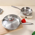 supply of 304 stainless steel frying pan for home wok three-layer steel uncoated non-stick pan low-smoke pan