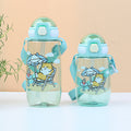 Factory custom cartoon kids water bottle student straw water jug big belly cup portable plastic sealed creative gift