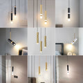 Modern minimalist linear single-head pendant light, italian-inspired light luxury style, suitable for bedrooms, bedside tables, bars, restaurants, and hotels