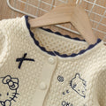 Kids' cardigan sweater - fleece lined, extra thick, girls' sweater dress, versatile knit outerwear set for girls