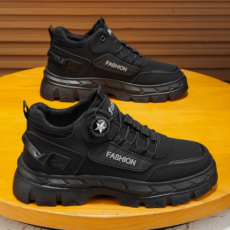2025 autumn new high-top men's sneakers, trendy athletic thick-soled casual work boots, non-slip outdoor martin boots - hot seller!