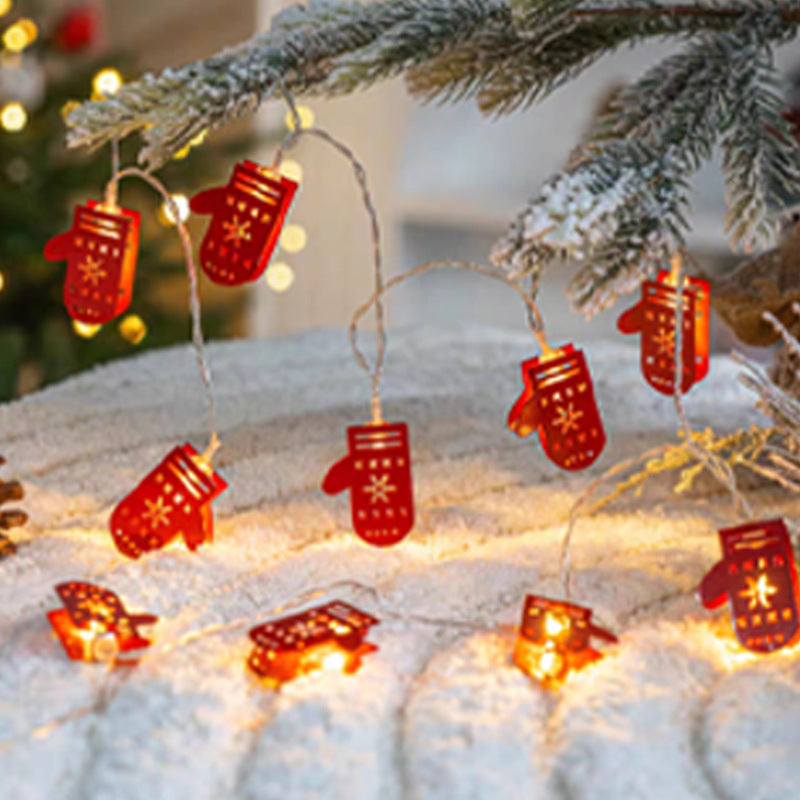 Christmas wrought iron light string, holiday arrangement, birthday party party, shop decoration light beads LED light string colorful lights