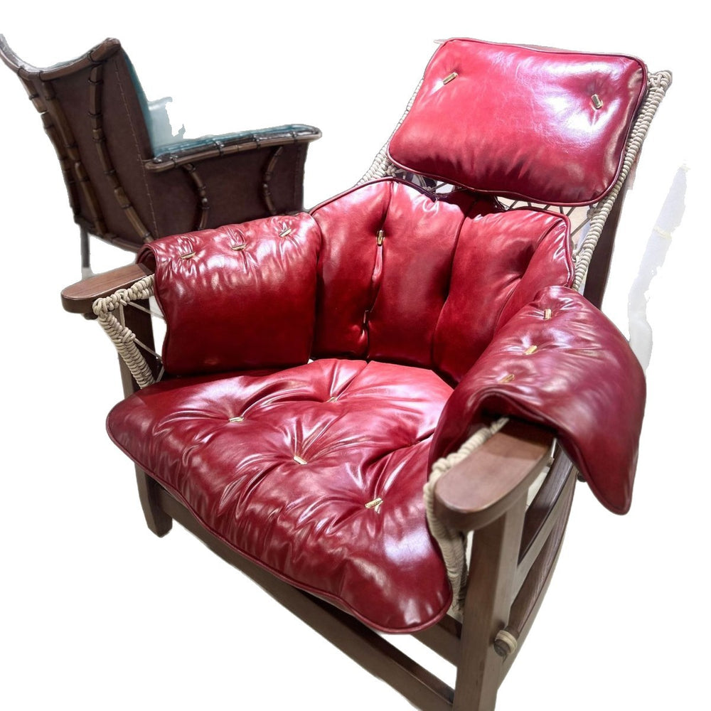 Popular living room b&b small apartment single sofa retro creative lazy chair medieval style solid wood leisure chair