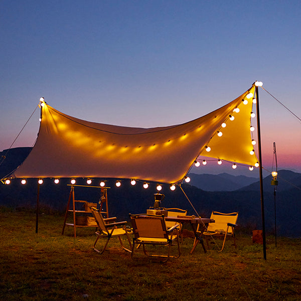 Lanterns Outdoor camping Ambient light string Arrangement tent canopy decorative lights Round ball light string Flashing lights String lights Full sky