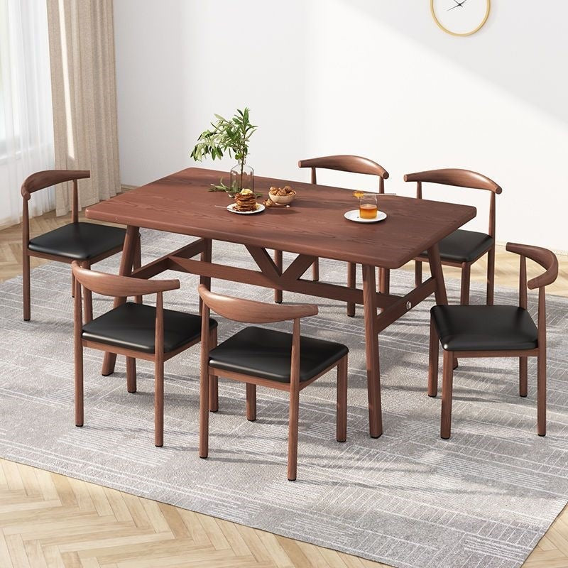 Rectangular table and chair combination casual small apartment dining table suit dining table and chair for home dining table and chair catering merchant