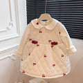 Autumn winter new year style girlfleece-linedthickened skirt baby girl heattechjumpsuit skirt kids trendy clothes children's clothing