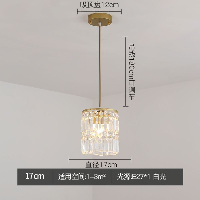 Modern minimalist creative hallway entryway ceiling light, light luxury crystal italian style popular corridor balcony walk-in closet lighting fixture