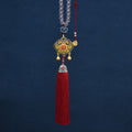 Car rearview mirror pendant chinese style ruyi lock hand-woven car pendant cloisonné tassel pendant with blessing character
