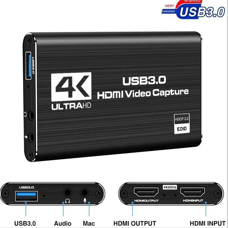 Hdmi high-definition 4k live streaming camera, ps4 game console, set-top box expansion, recording, usb3 video capture card, expansion dock