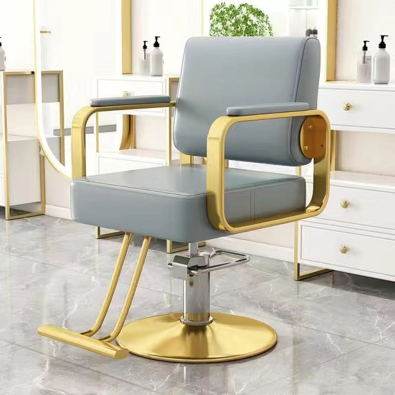 Barber shop chair hair salon special rotatable adjustable haircut chair hairdressing chair popular trendy store high-end perm and dyeing seat