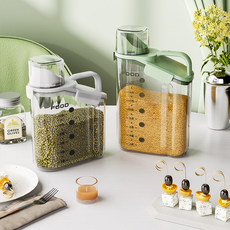 Grain storage box kitchen bean sealed jar food grade grain storage jar rice grain storage handy gadget