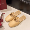 2024summer baotou slippers women's popular ins simple lazy western style sweet fairy style one-line sandals for women