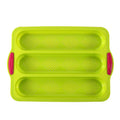 New in stock silicone bench three-slot baguette bread baking pan diamond grid cake mold for home dyi baking