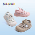 Summer new baby soft sole first walker sandals, boys and girls velcro anti-kick closed toe breathable toddler athletic sandals