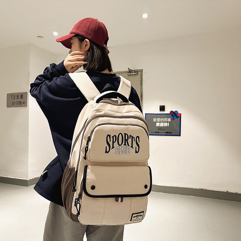 2025 new american style sports backpack - high capacity, multi-functional, wear-resistant, scratch-proof, water-repellent - perfect for students, travel, and school