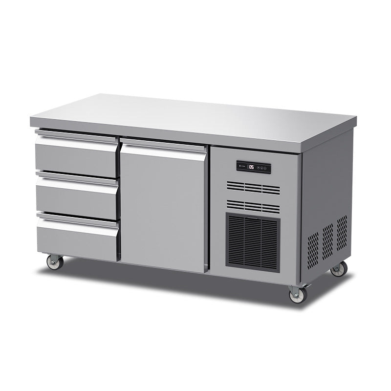 Walrus style freezer refrigerator commercial refrigerator stainless steel flat cooling operating table kitchen fresh-keeping work table