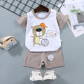 Kids' short-sleeve set: 100% cotton boys' t-shirt & baby summer outfit - girls' shorts, infant clothing, wholesale summer apparel