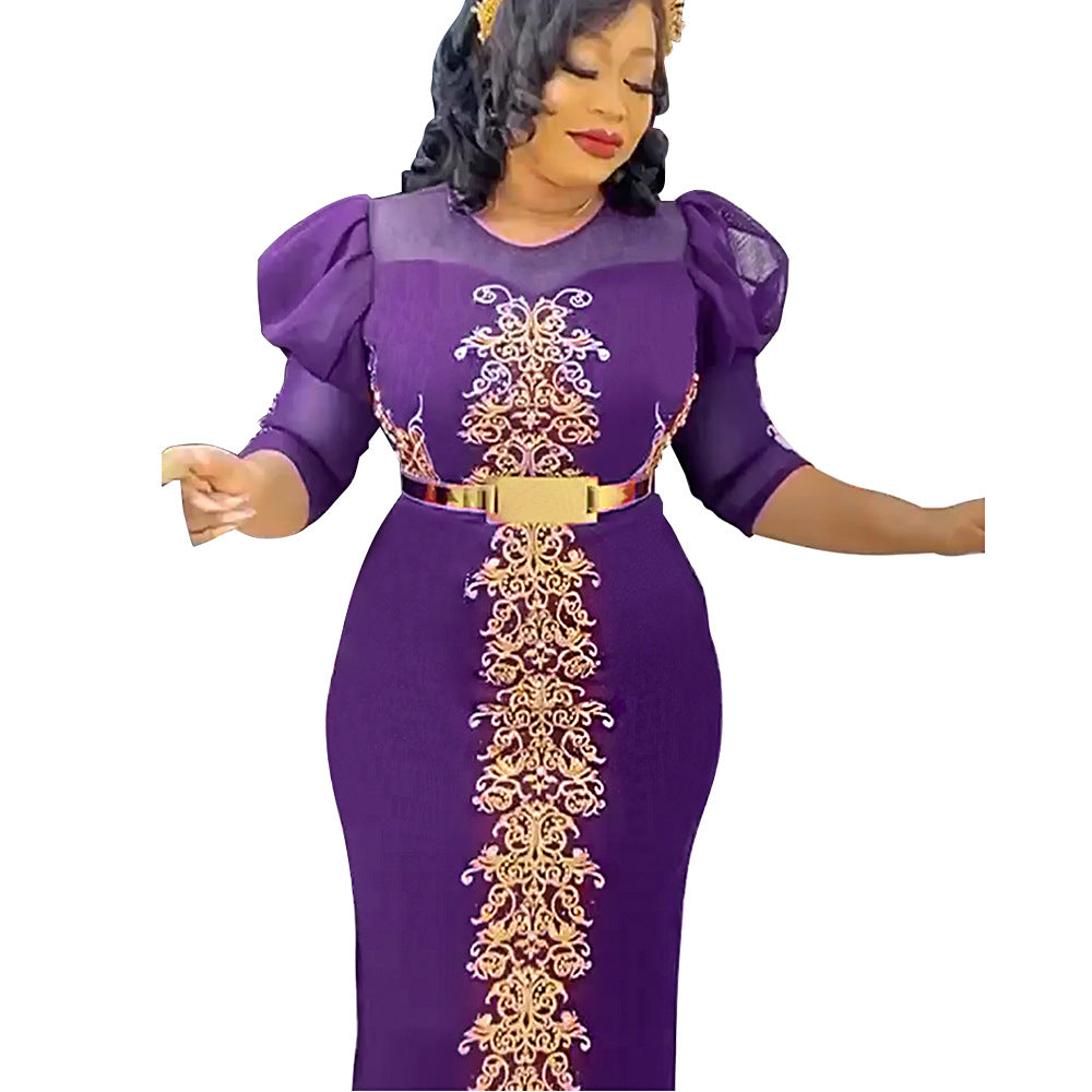 European and american clothing african     christmas hot-selling rhinestone party dress