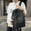 Women's college student backpack - trendy ins style, large capacity, japanese design, korean minimalist, canvas backpack for campus and travel